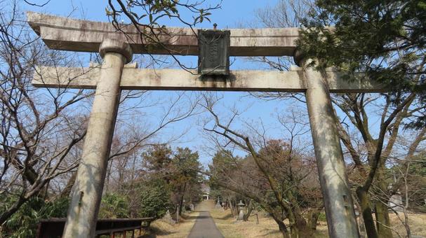 金生山神社　鳥居　扁額　参道 金生山神社,蔵王権現宮,神社仏閣の写真素材