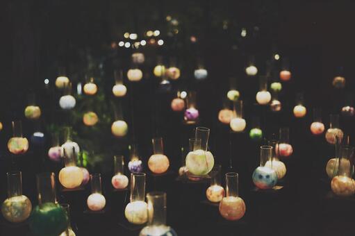 カラフルなガラスの吊り下げ灯 ランプ,吊り下げ,ガラスの写真素材