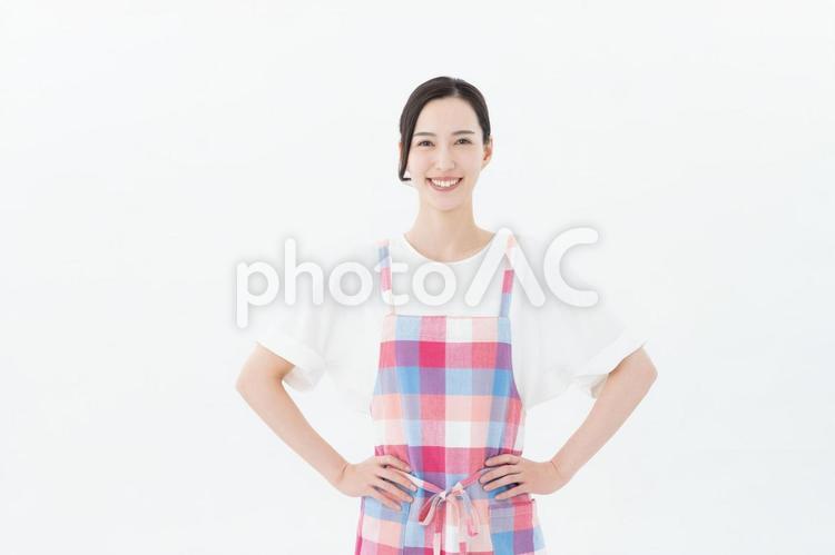 やる気の主婦 主婦,女性,やる気の写真素材