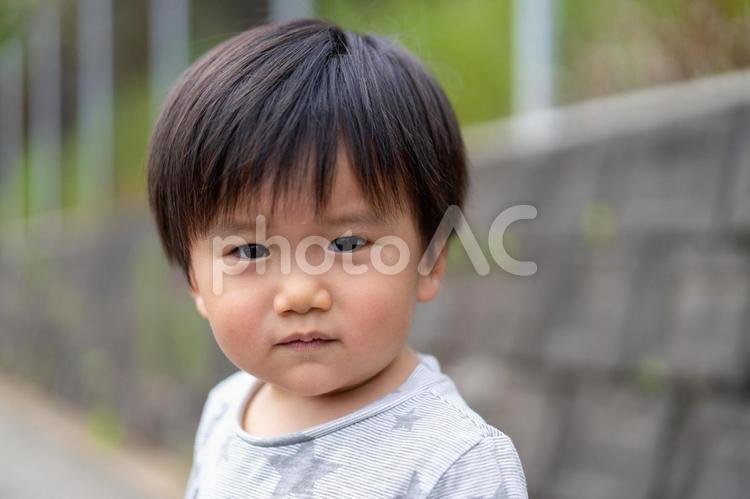 ２歳の男の子　ポートレート 子ども,育児,子育ての写真素材