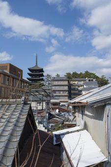奈良市街地の風景、五重塔1 奈良市街地の風景、五重塔1の写真