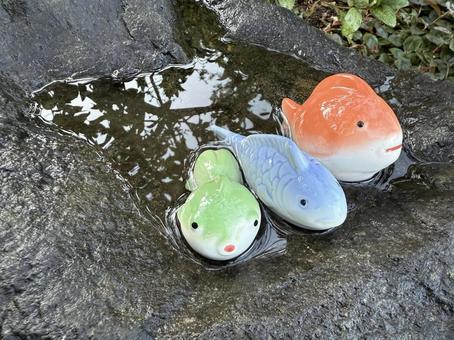 魚の置き物 魚の置き物 オブジェ,人形,魚の写真素材