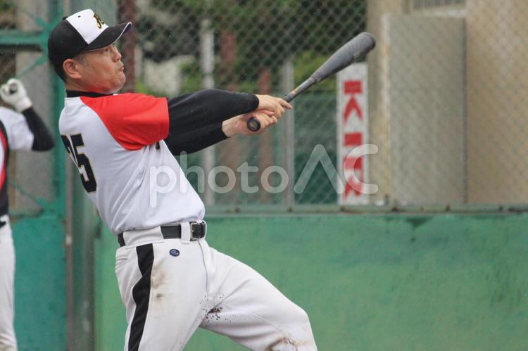 野球　スポーツ　男性　バッティング　攻撃 男性,野球,バッティングの写真素材