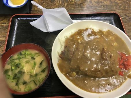 カツカレー定食 カツカレー,カレーライス,カレーの写真素材
