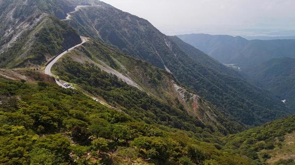 山道001 山,晴れ,道の写真素材