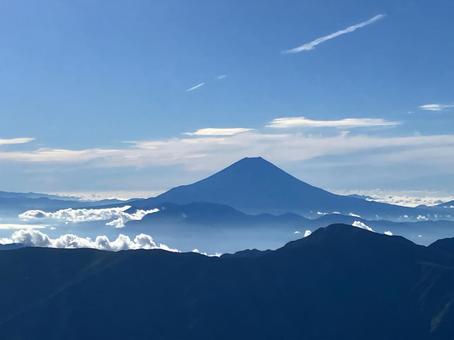 赤石岳へ登山13 富士山 赤石岳へ登山13 富士山の写真