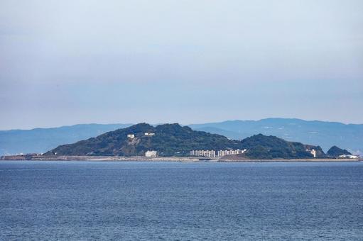 長崎市　高島 高島,島,海の写真素材