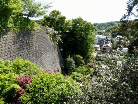 裏道の高台から北鎌倉の街並みを見下ろす 裏道の高台から北鎌倉の街並みを見下ろす 風景,景色,景観の写真素材