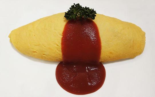 ケチャップオムライス ケチャップオムライス オムライス,ケチャップ,卵料理の写真素材