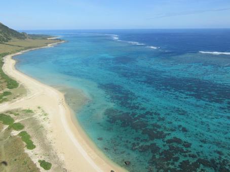 石垣島 珊瑚 石垣島 珊瑚 石垣島,沖縄,空撮の写真素材