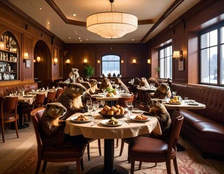 マーモットのカフェの写真