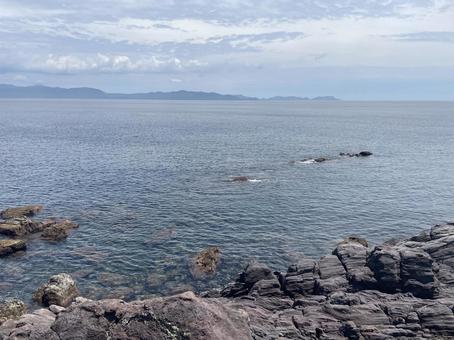 鹿児島の海 鹿児島,ひとり旅,鹿児島旅行の写真素材
