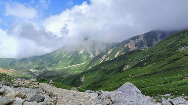 北アルプスの立山からの景色① 北アルプスの立山からの景色① 日本アルプス,山,北アルプスの写真素材