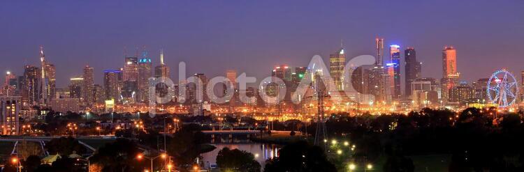 オーストラリア　メルボルンの市街地の風景 外国,海外,メルボルンの写真素材