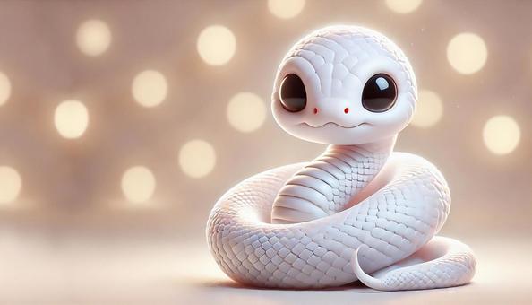 White snake and cute New Year's card material wallpaper background 2, years, white, snake, JPG