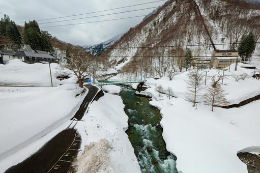 250329秋山郷切明温泉 250329秋山郷切明温泉 秋山郷,長野県,栄村の写真素材