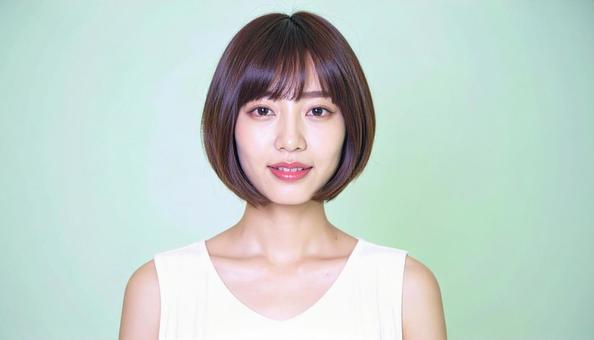 ヘアスタイルモデル：ショートボブの写真