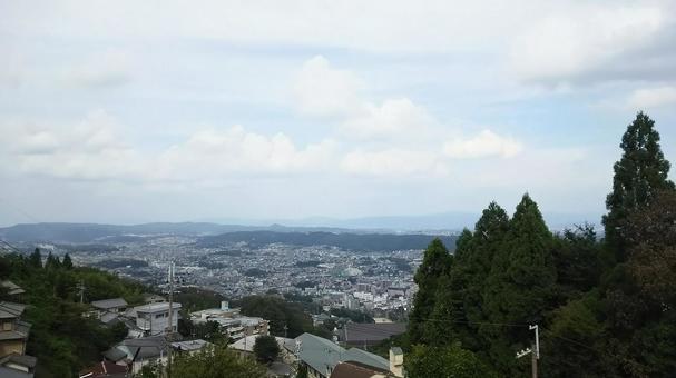 生駒山から望む市内 生駒市,生駒山,宝山寺の写真素材