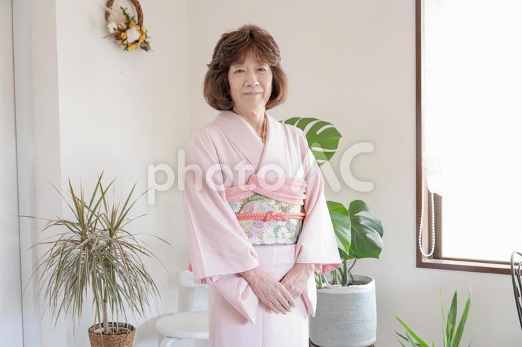着物の日本人女性(その３３) 着物,和服,女将の写真素材