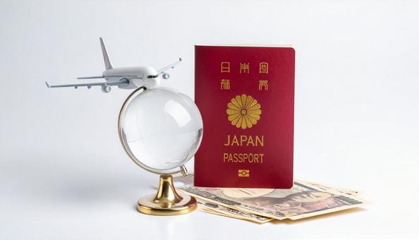 海外旅行のイメージ パスポート 地球儀 海外旅行のイメージ パスポート 地球儀の写真