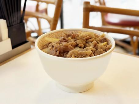 牛丼 牛丼 牛丼,牛肉,玉ねぎの写真素材