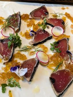 鰹のカルパッチョ 鰹のカルパッチョ 鰹,カツオ,カルパッチョの写真素材