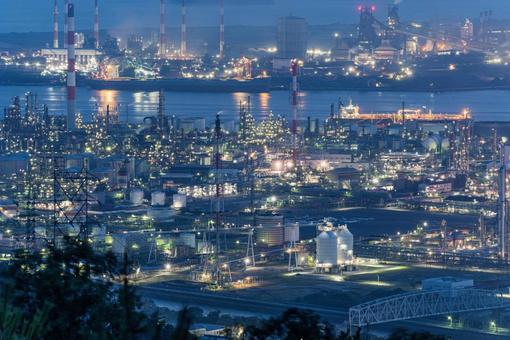 工場夜景 工場夜景の写真