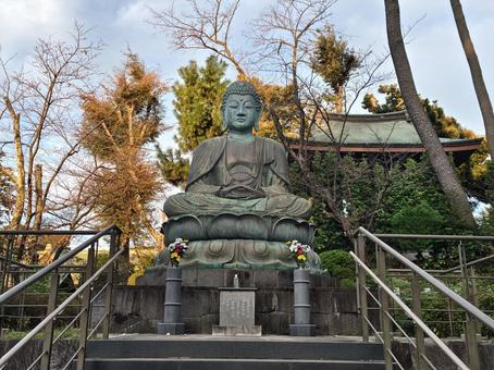 千葉県-法華経寺-大仏の写真
