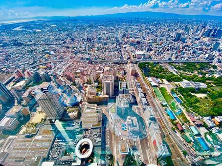 【大阪府】あべのハルカスからの眺望 大阪,大阪市,大阪府の写真素材
