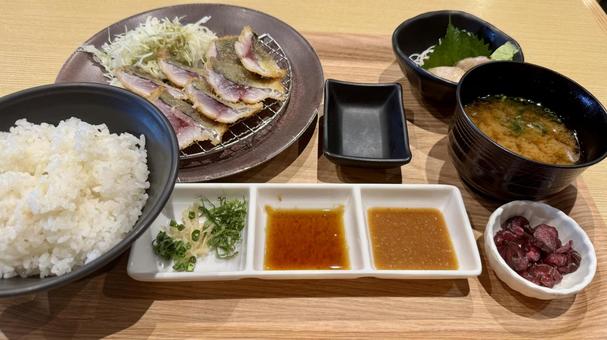 半生アジフライ定食 半生アジフライ定食 アジフライ,アジ,定食の写真素材
