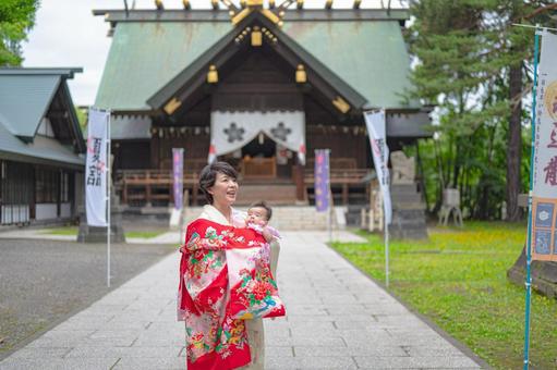 Visiting the palace (No. 17), kimono, đứa bé, lần shrine, JPG