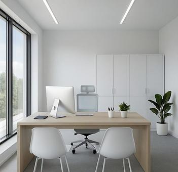 ホワイトなオフィスの写真