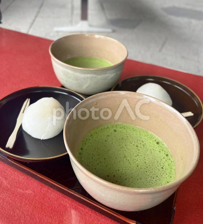 抹茶と大福 抹茶,茶道,和菓子の写真素材