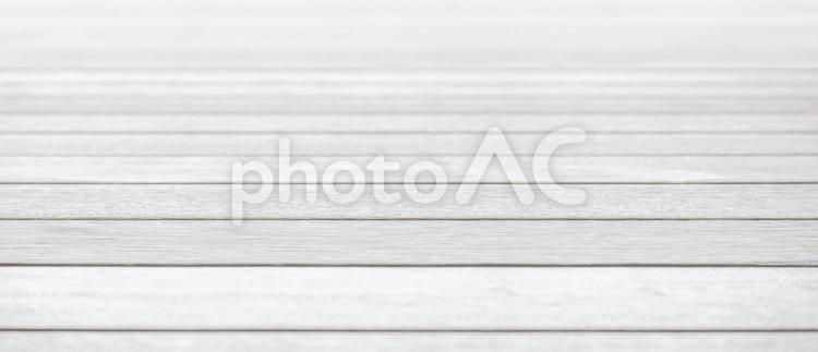 白い木目の床の背景用テクスチャ 床,横長,白の写真素材