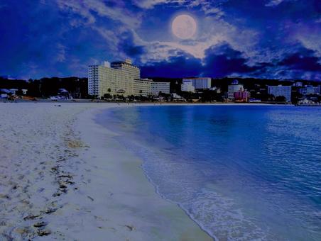 満月が照らす夜 満月が照らす夜 満月,月,夜景の写真素材