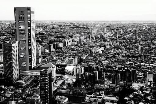 都会の街並みと高層ビル群 都市,ビル,高層ビルの写真素材