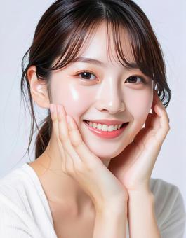 若い女性の美容ポートレイト写真 若い女性の美容ポートレイト写真の写真