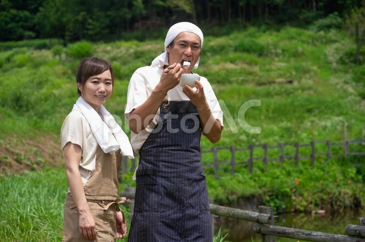 お米と農家 農家,お米,農業の写真素材