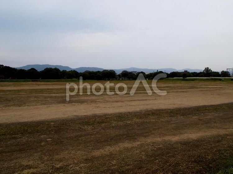 平城宮跡の原っぱ 原っぱ,平城宮跡,広々の写真素材