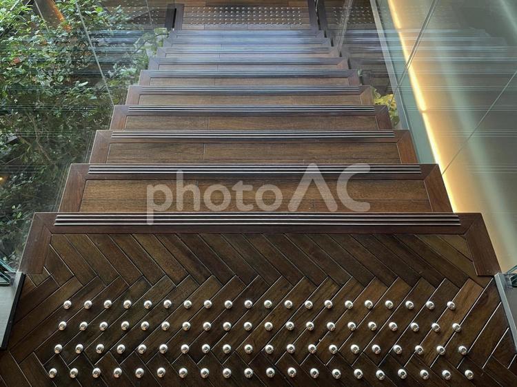 木製の階段 階段,木,屋内の写真素材