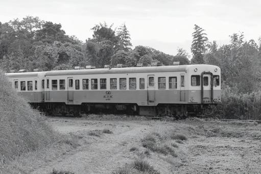 小湊鐵道 小湊鐵道,紅葉,秋の写真素材