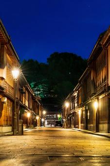夜のひがし茶屋街 夜のひがし茶屋街の写真