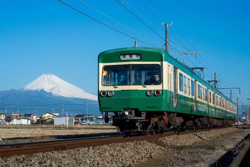 富士山 伊豆箱根鉄道 富士山 伊豆箱根鉄道 鉄道,電車,線路の写真素材