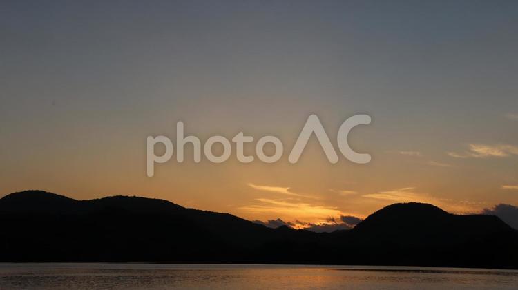 山陰海岸国立公園　久美浜湾の綺麗な夕景 山陰海岸,国立公園,風景の写真素材