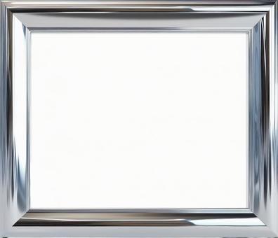 シンプルな光沢のあるシルバーの額縁 シンプルな光沢のあるシルバーの額縁の写真