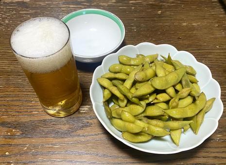 枝豆　ビール 枝豆,ビール,えだ豆の写真素材