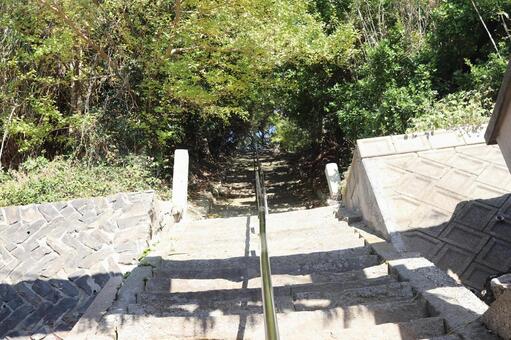 小鷹神社 階段,小鷹神社,玄界島の写真素材