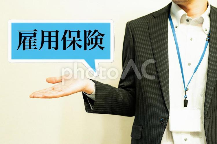 雇用保険　文字素材 雇用保険,社会保障,加入の写真素材