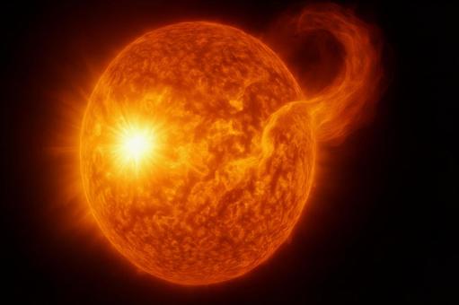 太陽フレア噴出 太陽フレア噴出の写真