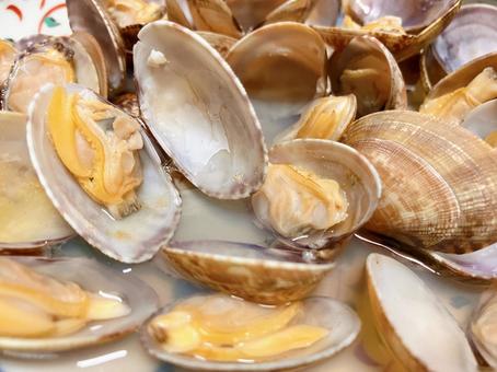 アサリの酒蒸し アサリの酒蒸し,アサリ,貝料理の写真素材
